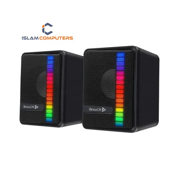 Kisonli X14 RGB Portable USB Mini Wired Desktop Small Speaker