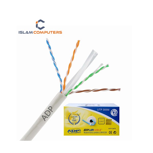 ADP Networking cable cat 6 yellow Box Outdoor (Per Meter Price)
