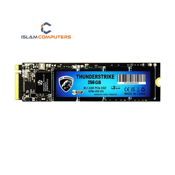 Pc Power Thunderstrike 256GB M.2 2280 PCIe Gen3x4 NVMe Internal SSD