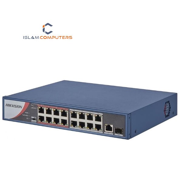Hikvision DSE0318P-E/M(B) 16 Port Fast Ethernet Unmanaged POE Switch