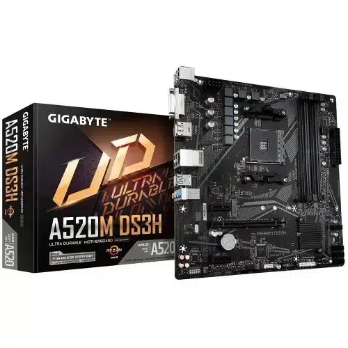 GIGABYTE A520M DS3H AC Ultra Durable AM4 Micro-ATX Motherboard