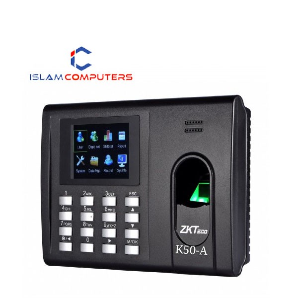 ZKTeco K50A Fingerprint Time Attendance & Access Control Terminal with Adapter