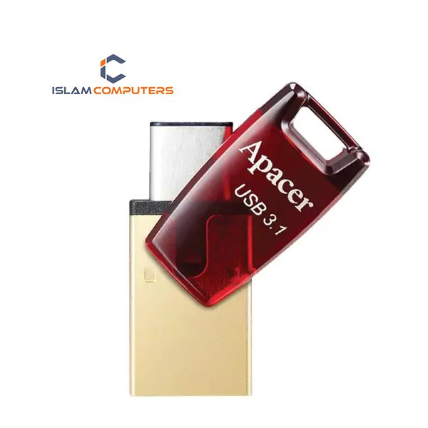 Apacer (AP64GAH180R-1) AH180 64GB, USB 3.2 Gen 1 Type-C, Dual Mobile Pen Drive