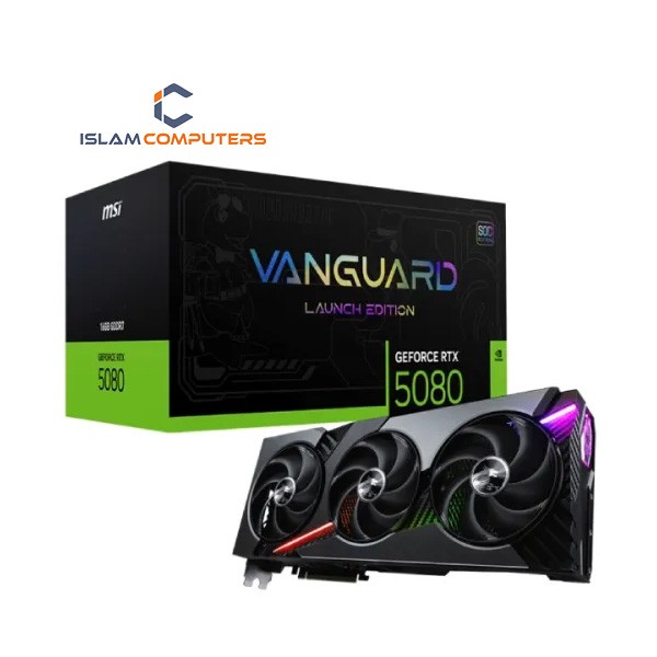 MSI GeForce RTX 5080 16G VANGUARD SOC LAUNCH EDITION 16GB GDDR7 Graphics Card