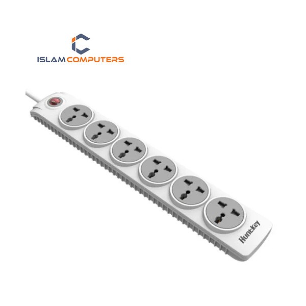 Huntkey SZN601 6 Port 3 Pin Power Strip with Surge Protection
