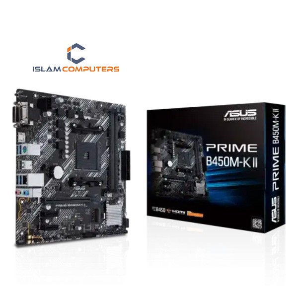 Asus PRIME B450M-K II DDR4 AMD AM4 micro ATX Motherboard