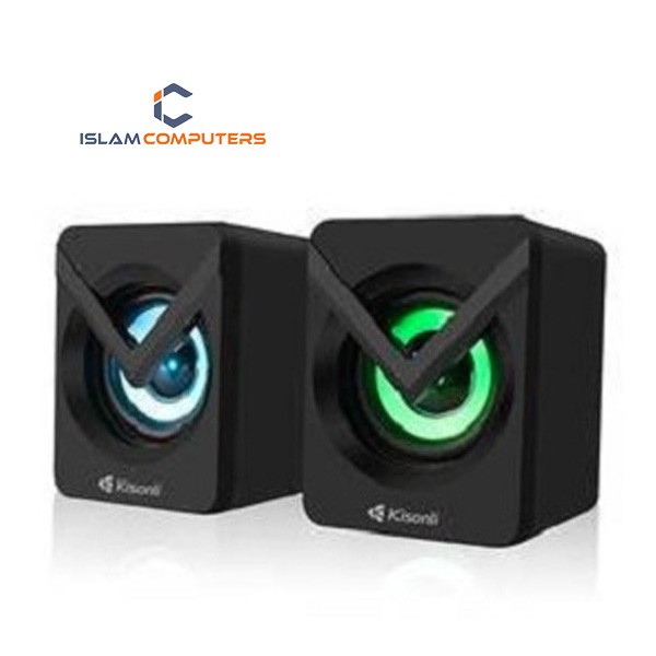 Kisonli L-1040 Mini Stereo Led USB Speaker