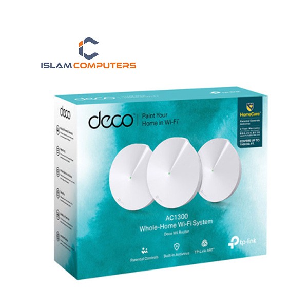 TP-Link Deco M5 AC1300 Secure Whole-Home Wi-Fi Router (3 Pack)