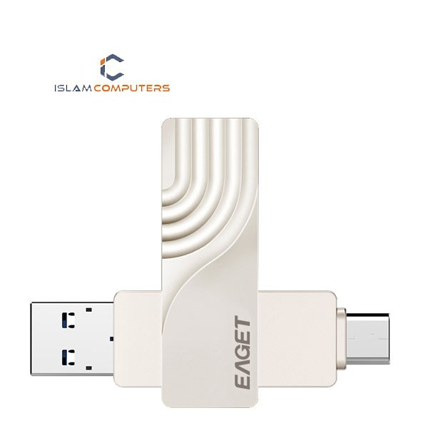 EAGET CF30 USB Flash Drive 128G OTG Metal USB 3.0 Pen Drive Key 64GB Type C3.1