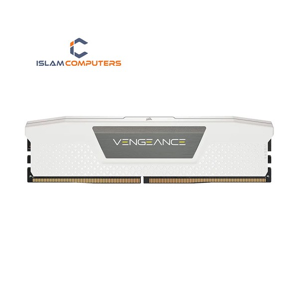 Corsair Vengeance 16GB DDR5 6000MHz C36 White Desktop RAM (CMK32GX5M2E6000C36W)