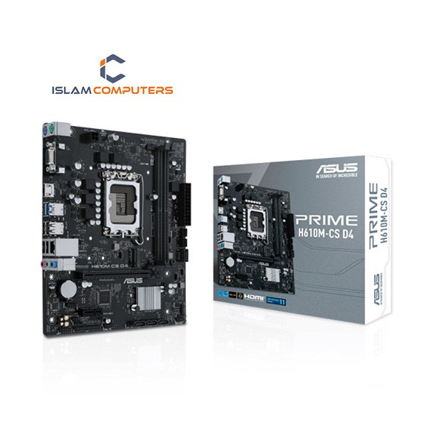 ASUS PRIME H610M-CS D4 LGA1700 micro-ATX Motherboard (13th Gen & 12th Gen Intel® processors Support)