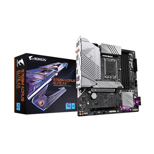 GIGABYTE B760M AORUS ELITE AX 13TH GEN DDR-5 Micro ATX MOTHERBOARD