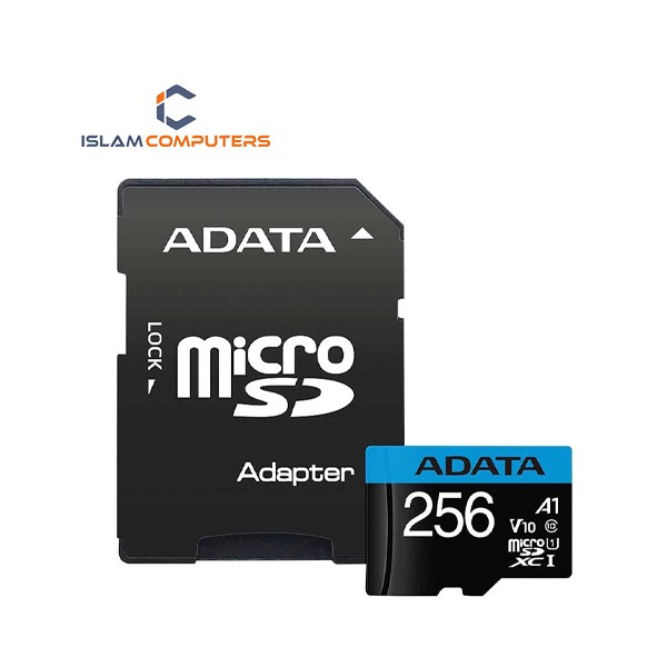 Adata Premier 256GB MicroSDXC/SDHC UHS-I Class 10 V10 Memory Card with Adapter #AUSDX256GUICL10A1-RA1