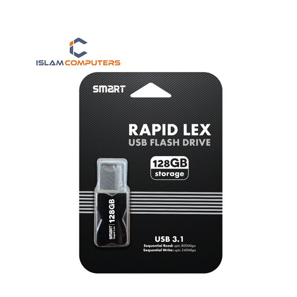 SMART Rapid Lex 128GB Plastic body USB 3.1 Black & Gray Flash Drive
