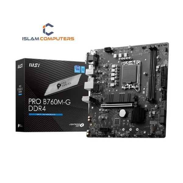 MSI PRO B760M-G DDR4 MATX Motherboard (Supports 12th/ 13th Gen Intel Processors)