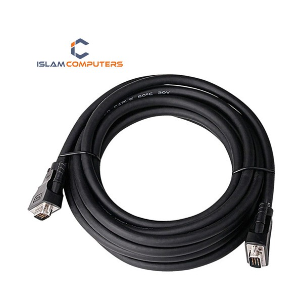 Dtech DT-V003 VGA Male to Male 3 Meter Black Cable
